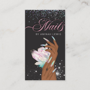 Carte De Visite Joli ongles de Parties scintillant Holographique