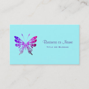 Carte De Visite Joli papillon décoratif multicolore