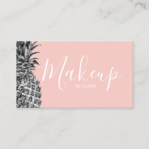 Carte De Visite Joli peintre de maquillage d'ananas en argent él