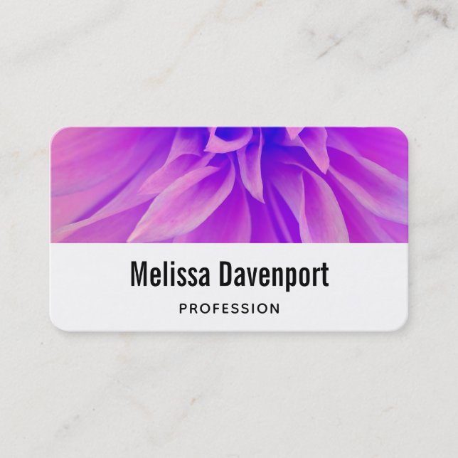 Carte De Visite Joli Pétales De Fleur Rose Violet (Devant)