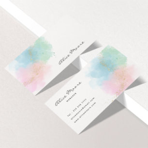 Carte De Visite Jolie Abstraite couleur Aquarelle brosse