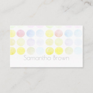 Carte De Visite jolie aquarelle pastel points peints sur mesure