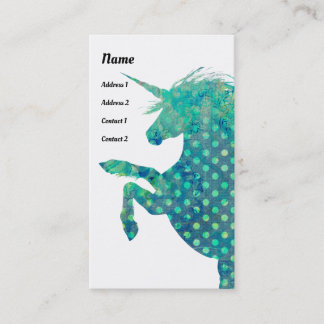 Carte De Visite Jolie Boho Unicorn