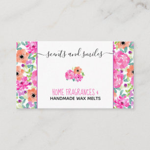 Carte De Visite Jolie cire artisanale Melts Aquarelle Floral