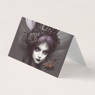 Carte De Visite Jolie Elégante Petite Sorcière Gothique Fae Faery