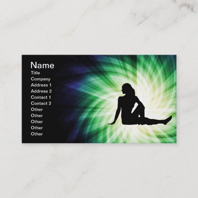 Carte De Visite Jolie femme Silhouette (Devant)