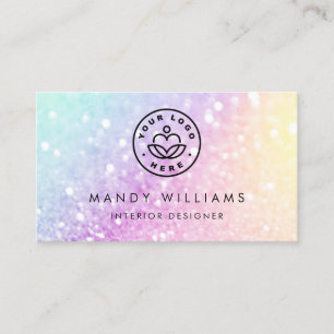 Carte De Visite Jolie Parties scintillant Holographique Fille Glam