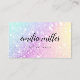 Carte De Visite Jolie Parties scintillant Holographique Fille Glam
