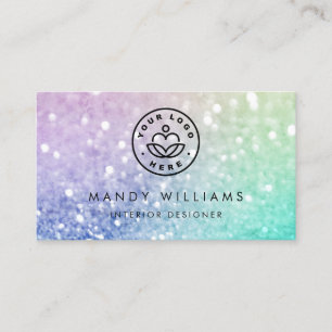 Carte De Visite Jolie Parties scintillant Holographique Fille Glam