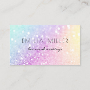 Carte De Visite Jolie Parties scintillant Holographique Fille Glam