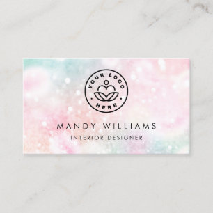 Carte De Visite Jolie Parties scintillant rose Fille Glamour