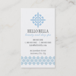 Carte De Visite JOLIE STYLISATION simple motif moderne bleu bébé p