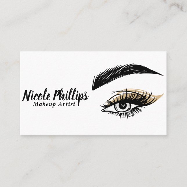 Carte De Visite Jolie Yeux Beauté Salon Maquillage Eyelashes Lashe (Devant)
