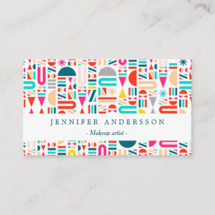Carte De Visite Jolies formes géométriques colorées motifs