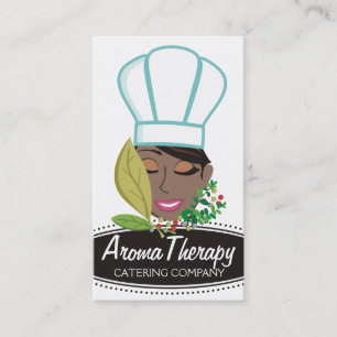 Carte De Visite Jolies herbes de chef de femme d'Afro-américain