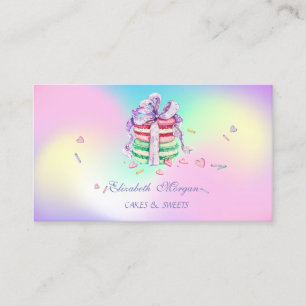 Carte De Visite Jolis Macarons Élégants, Sucreries Boulangerie Hol
