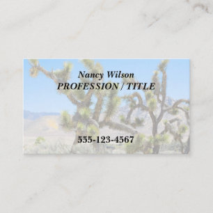Carte De Visite Joshua Tree en Californie