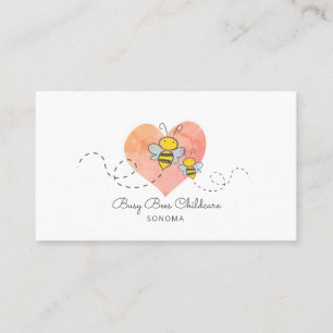 Carte De Visite Jote Busy Bees Garde d'enfants