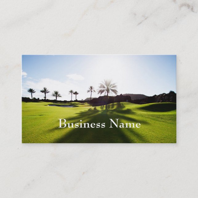 Carte de visite jouant au golf (Devant)