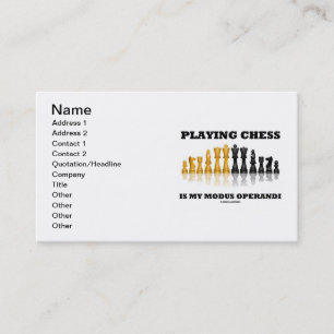 Carte De Visite Jouer aux échecs est mon modus operandi
