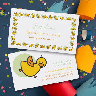 Carte De Visite Jouer Bébé Jaune Canards mignons Duckies Points ve