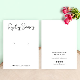 Carte De Visite Jouer signature script Calligraphie oreille