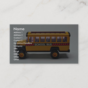 Carte De Visite Jouet d'autobus scolaire pour des enfants