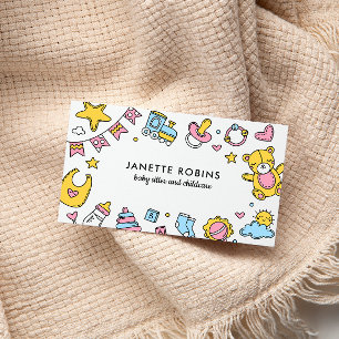 Carte De Visite Jouets adorables pour bébé Nanny Garde d'enfants