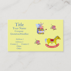 Carte De Visite Jouets traditionnels/couleurs primaires