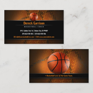 Carte De Visite Joueur de basket-ball | Coach Sport
