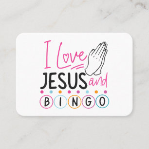 Carte De Visite Joueur de Bingo Jésus Foi Chrétien J'aime Jésus Un