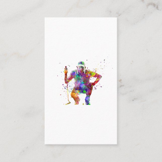Carte De Visite Joueur de golf en aquarelle (Devant)