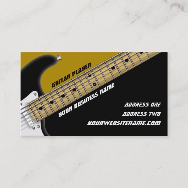 Carte De Visite Joueur de guitare (Devant)