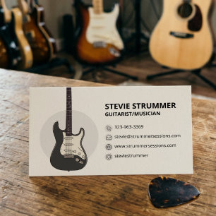 Carte De Visite Joueur de Guitare Musicien