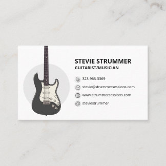 Carte De Visite Joueur de Guitare Musicien