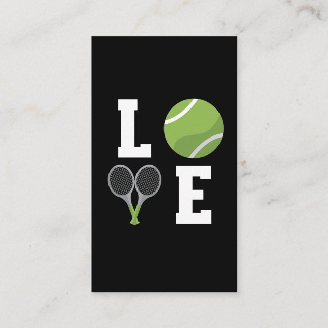 Carte De Visite Joueur de tennis Ball and Rackets (Devant)