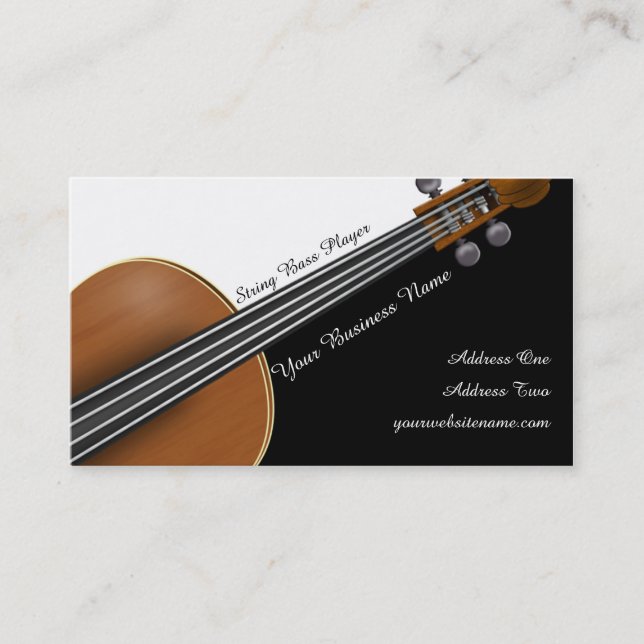 Carte De Visite Joueur de violon (Devant)
