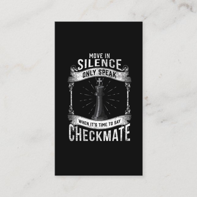 Carte De Visite Joueur d'échecs - Auteur de jeu de matchs de Check (Devant)
