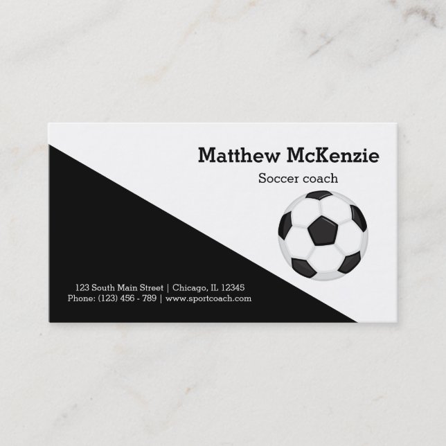 Carte De Visite Joueur d'entraîneurs de football professionnel (Devant)