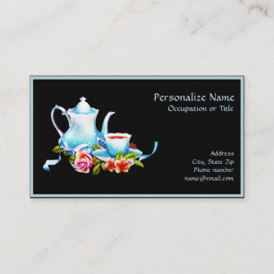 Carte De Visite Joueur d'événements de Tea Party Vintage Elegant B