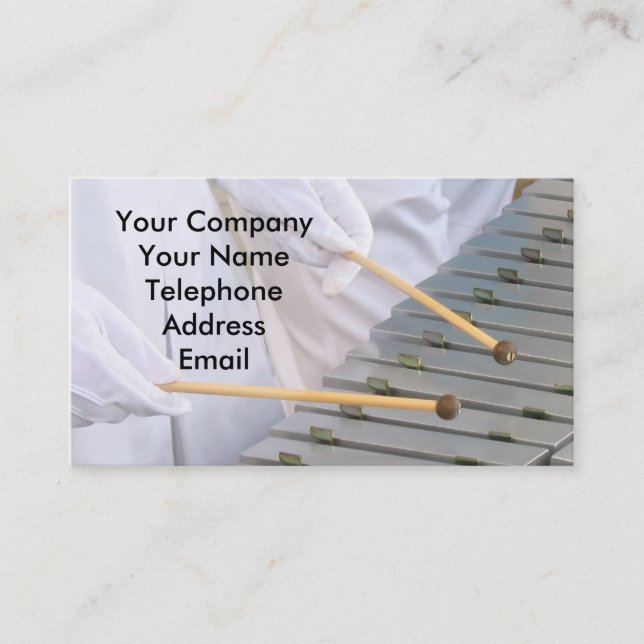 Carte De Visite Joueurs de xylophone ou de Marimba (Devant)