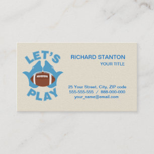 Carte De Visite Jouons au football