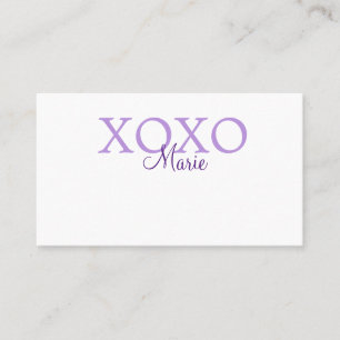 Carte De Visite Jour de la Saint Valentin Xoxo ajouter nom pastel