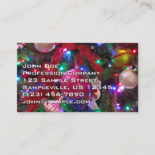 Carte De Visite Jour de Noël multicolore Arbre coloré