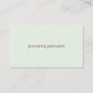 Carte De Visite Jour de Spa et Salon élégant et féminin vert clair