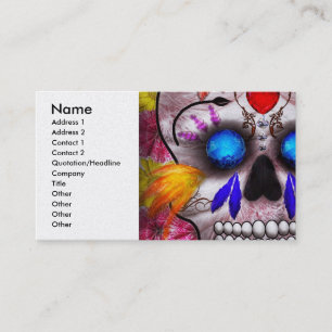 Carte De Visite Jour des morts - masque de mort