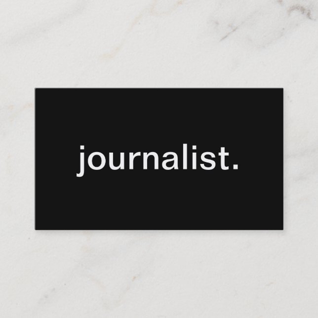 Carte De Visite Journaliste (Devant)