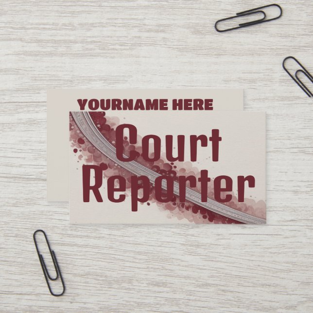 Carte De Visite Journaliste judiciaire (Devant/Arrière en situation)
