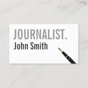 Carte De Visite Journaliste minimaliste en typographie gras