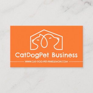Carte De Visite Journée de garderie pour chiots orange salle de je